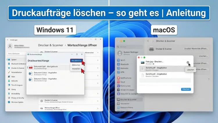 Druckaufträge löschen – so geht es | Anleitung