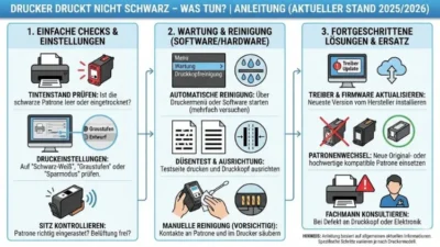Drucker druckt nicht schwarz – was tun? | Anleitung