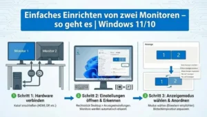 Einfaches Einrichten von zwei Monitoren – so geht es | Windows 11/10