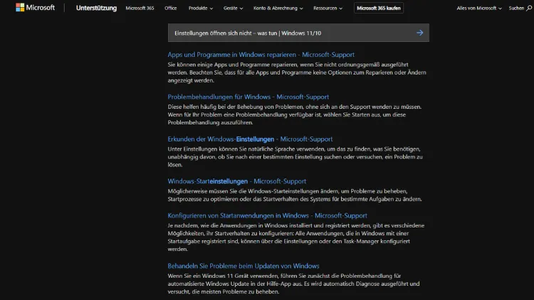 Einstellungen öffnen sich nicht – was tun | Windows 11/10