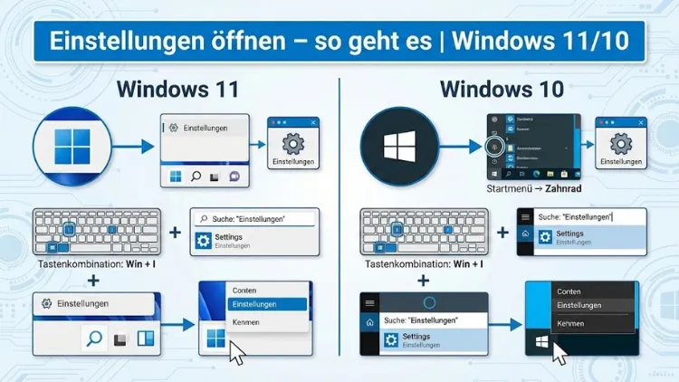 Einstellungen öffnen – so geht es | Windows 11/10