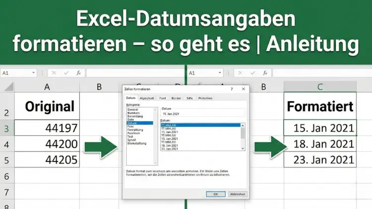 Excel-Datumsangaben formatieren – so geht es | Anleitung