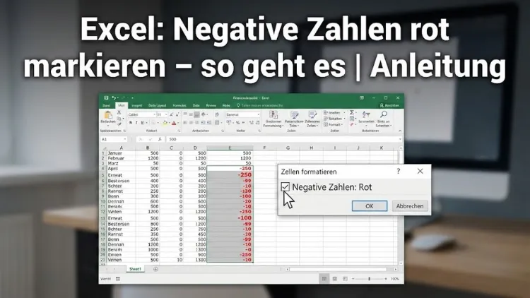 Excel: Negative Zahlen rot markieren – so geht es | Anleitung
