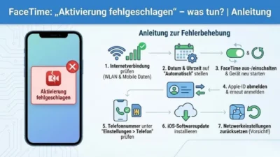 FaceTime: „Aktivierung fehlgeschlagen“ – was tun? | Anleitung
