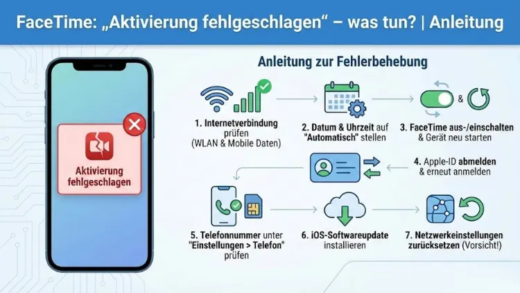 FaceTime: „Aktivierung fehlgeschlagen“ – was tun? | Anleitung