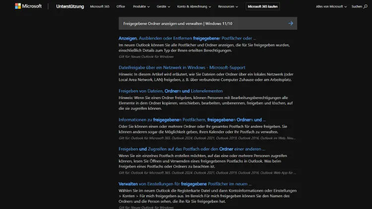 Freigegebene Ordner anzeigen und verwalten | Windows 11/10