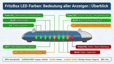FritzBox LED-Farben: Bedeutung aller Anzeigen | Überblick