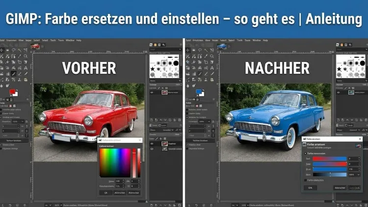 GIMP: Farbe ersetzen und einstellen – so geht es | Anleitung