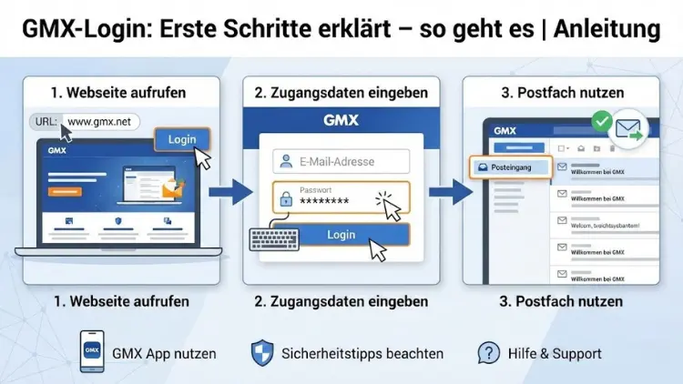 GMX-Login: Erste Schritte erklärt – so geht es | Anleitung