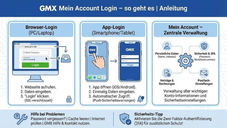 GMX Mein Account Login – so geht es | Anleitung