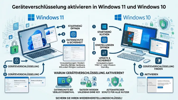 Geräteverschlüsselung aktivieren: So geht’s in Windows 11 und 10
