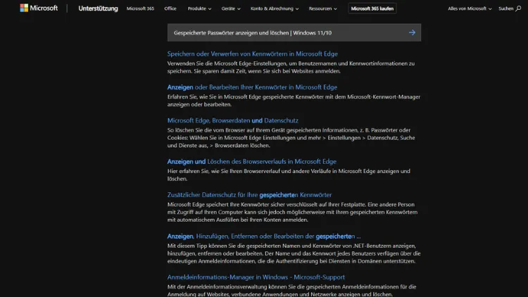 Gespeicherte Passwörter anzeigen und löschen | Windows 11/10