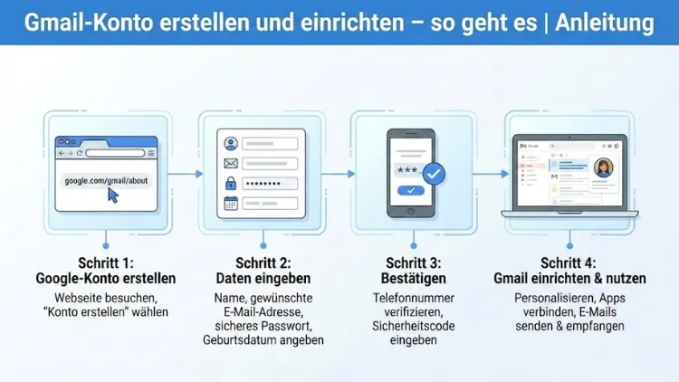 Gmail-Konto erstellen und einrichten – so geht es | Anleitung