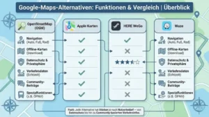 Google-Maps-Alternativen: Funktionen & Vergleich | Überblick
