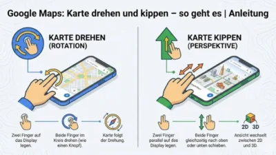 Google Maps: Karte drehen und kippen – so geht es | Anleitung