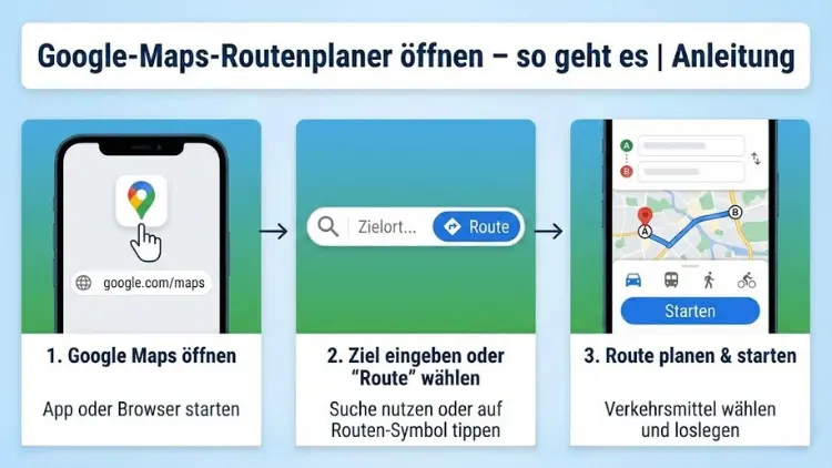 Google-Maps-Routenplaner öffnen – so geht es | Anleitung