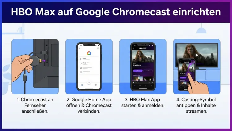 HBO Max über Google Chromecast einrichten | Anleitung