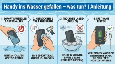 Handy ins Wasser gefallen – was tun? | Anleitung