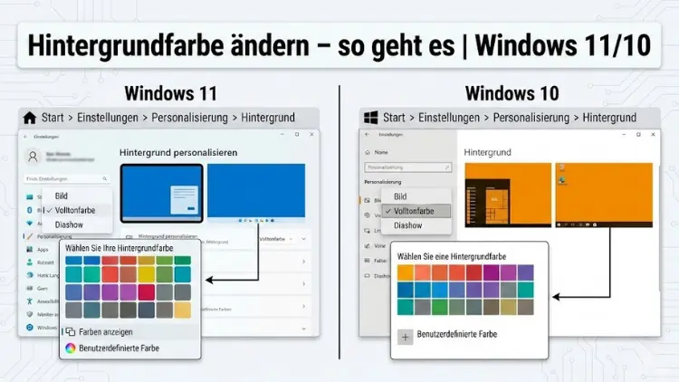 Hintergrundfarbe ändern – so geht es | Windows 11/10