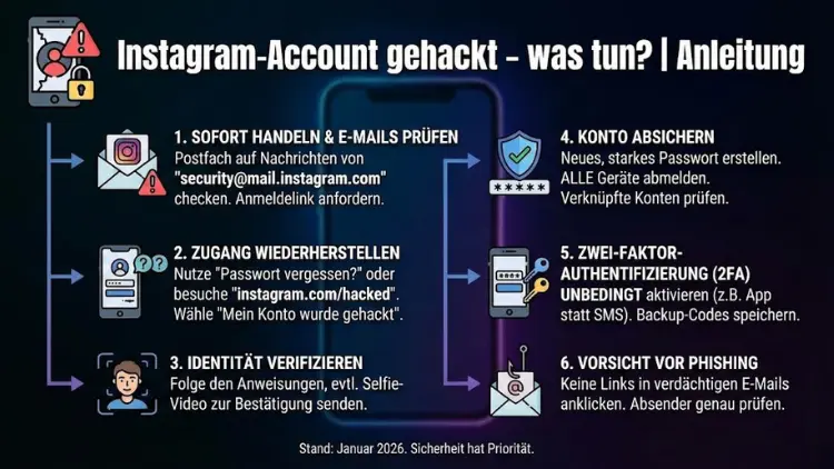 Instagram-Account gehackt – was tun? | Anleitung