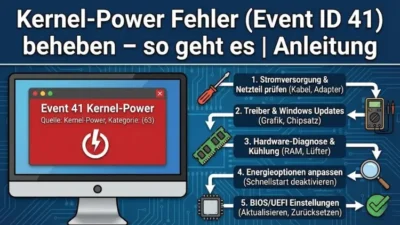 Kernel-Power-Fehler (Event-ID 41) beheben – so geht es | Anleitung