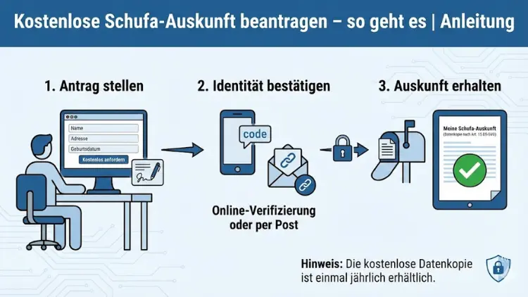 Kostenlose Schufa-Auskunft beantragen – so geht es | Anleitung
