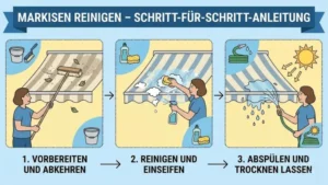 Markisen reinigen – Schritt-für-Schritt-Anleitung