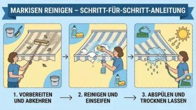 Markisen reinigen – Schritt-für-Schritt-Anleitung
