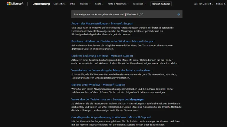 Mauszeiger versteckt, ausgeblendet – was tun | Windows 11/10