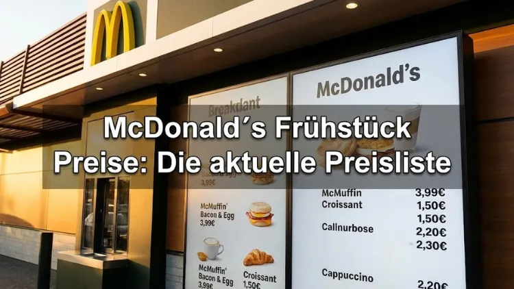 McDonald’s Frühstück Preise: Die aktuelle Preisliste