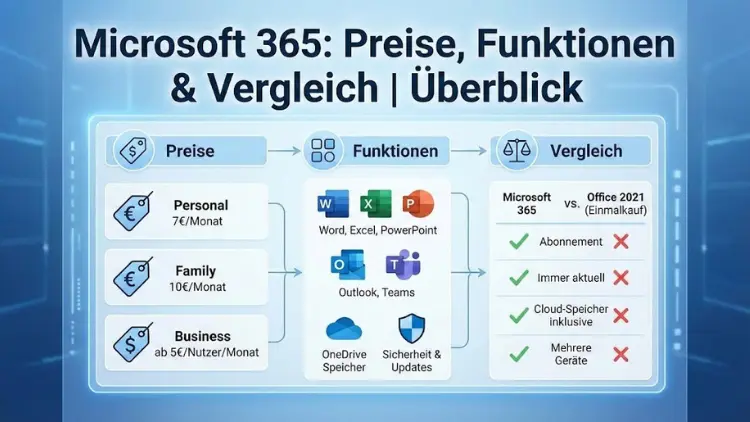 Microsoft 365: Preise, Funktionen & Vergleich | Überblick