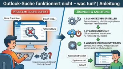 Outlook-Suche funktioniert nicht – was tun? | Anleitung