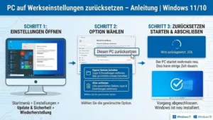PC auf Werkseinstellungen zurücksetzen – Anleitung | Windows 11/10