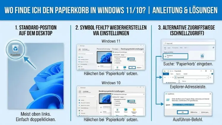 Papierkorb in Windows 11/10 finden – Wo ist er? | Anleitung