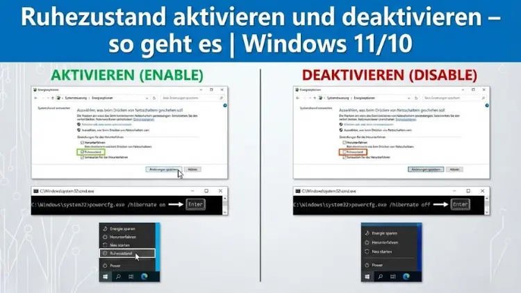 Ruhezustand aktivieren und deaktivieren – so geht es | Windows 11/10