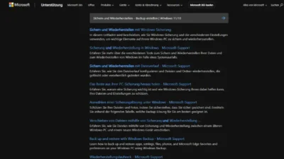 Sichern und Wiederherstellen – Backup erstellen | Windows 11/10