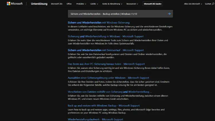 Sichern und Wiederherstellen – Backup erstellen | Windows 11/10