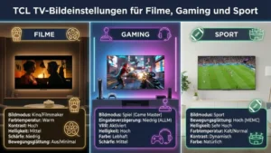 TCL-TV-Bildeinstellungen für Filme, Gaming und Sport | Anleitung