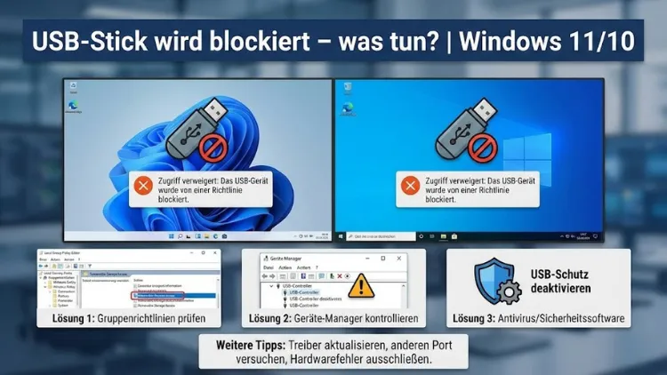 USB-Stick wird blockiert – was tun? | Windows 11/10