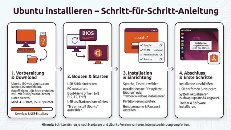 Ubuntu installieren – Schritt-für-Schritt-Anleitung