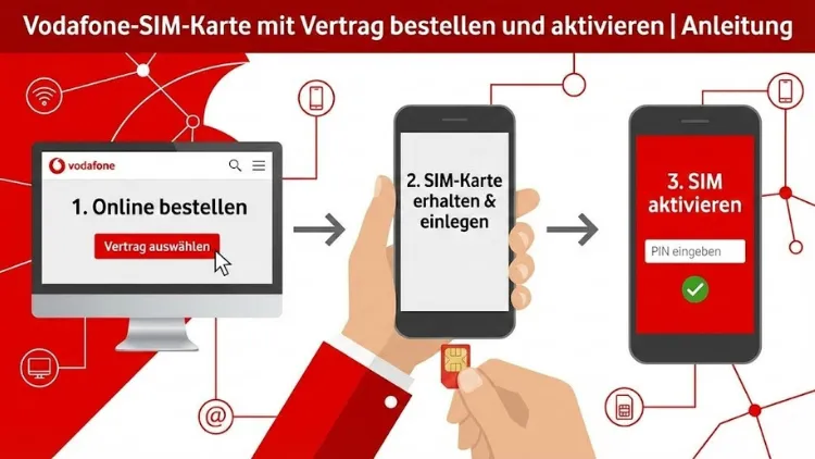 Vodafone-SIM-Karte mit Vertrag bestellen und aktivieren | Anleitung