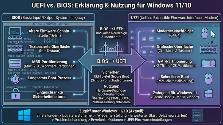 Was ist UEFI/BIOS? Erklärung und Nutzung | Windows 11/10