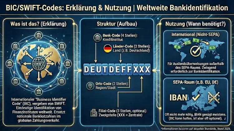 Was sind BIC/SWIFT-Codes? Erklärung und Nutzung | Überblick