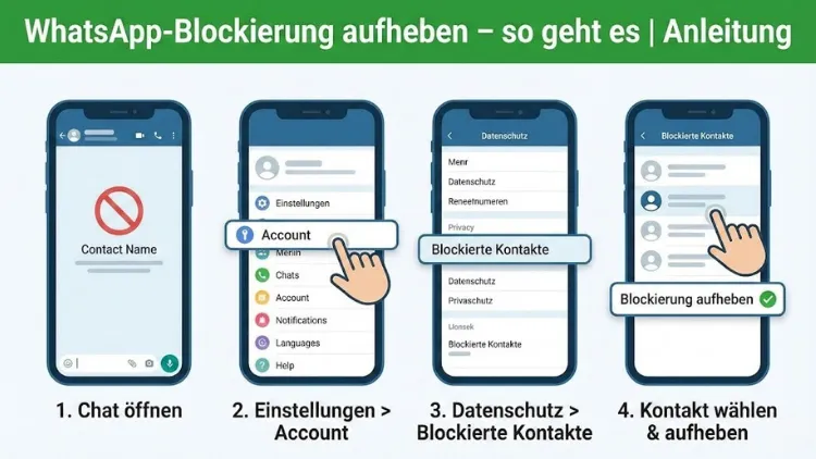 WhatsApp-Blockierung aufheben – so geht es | Anleitung