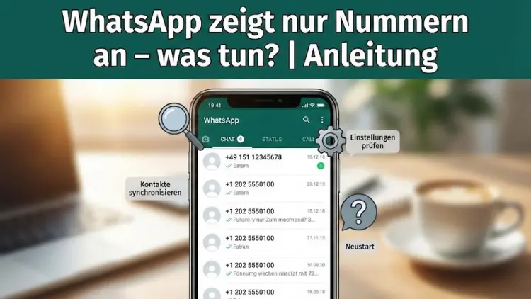 WhatsApp zeigt nur Nummern an – was tun? | Anleitung