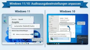 Windows 11/10: Audioausgabeeinstellungen anpassen – so geht’s