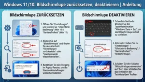 Windows 11/10: Bildschirmlupe zurücksetzen, deaktivieren | Anleitung