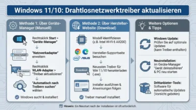 Windows 11/10: Drahtlosnetzwerktreiber aktualisieren – so geht’s