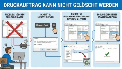 Windows 11/10: Druckauftrag lässt sich nicht löschen | Lösung