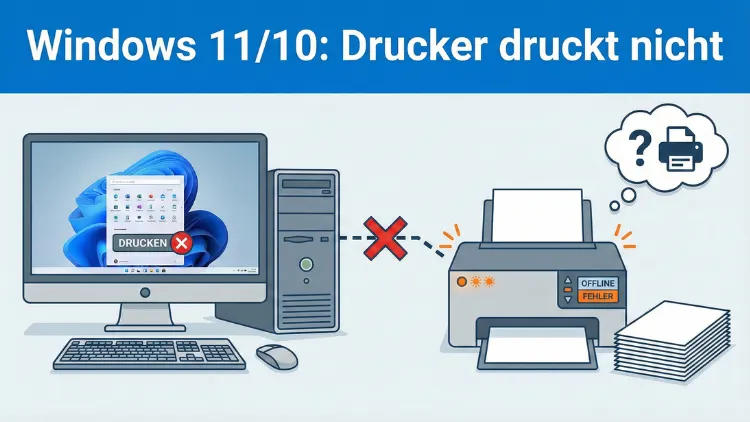 Windows 11/10: Drucker druckt nicht | Ursachen & Lösungen